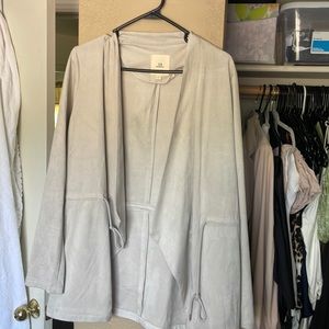 Light Grey Suede Cardigan. Like New!